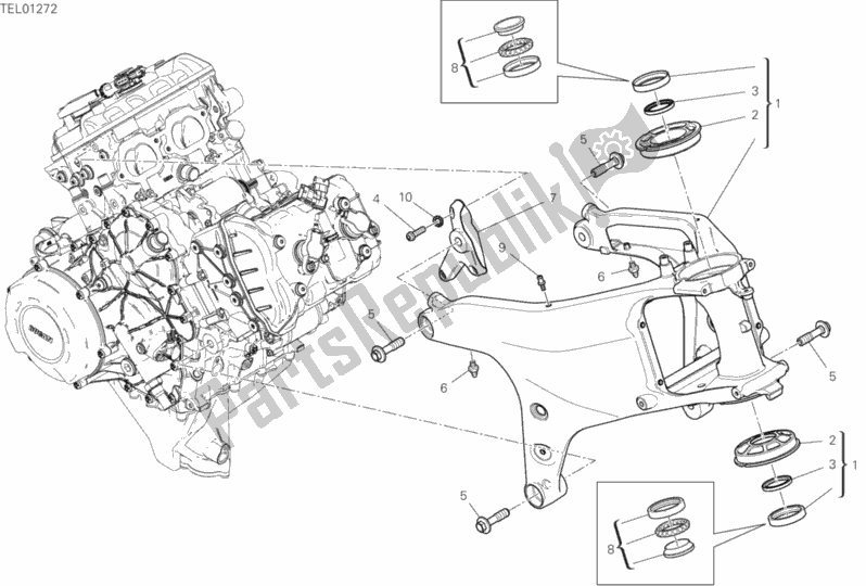 Todas las partes para Marco de Ducati Superbike Panigale V4 S Corse USA 1100 2019